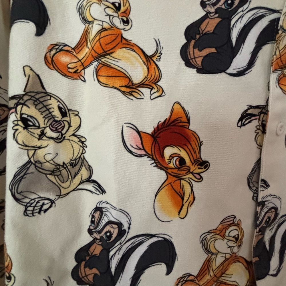 NWT Disney XXL Bambi and Friends Flannel Shirt for Adults - Picture 2 of 4